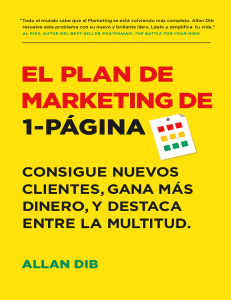 El Plan de Marketing de 1-Pagin - Allan Dib