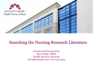Searching the Nursing Research Literature - Copy