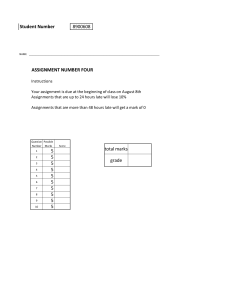 8900608 Assignment Four Questions