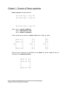 Chapter 1 - Solution of Linear System