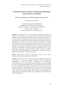 Valverde Berracoso, J., y Garrido Arroyo, M. del C. (2005). La función tutorial en entornos virtuales de aprendizaje (1)