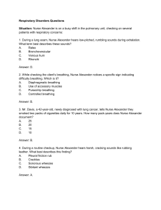 Respiratory Disorders Exam Questions