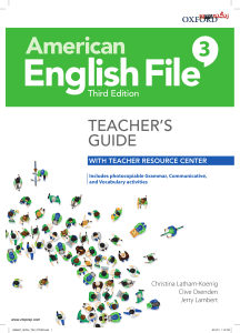 American English File 3rd 3 TeacherBook