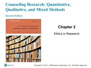 Ethics in Research CH2-1