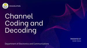 Channel Coding & Decoding