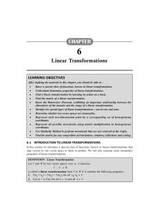 Linear Transformation