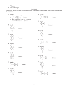 fractions Worksheet