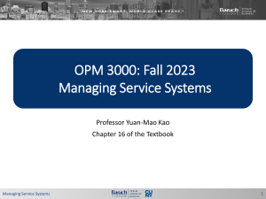 OPM 3000 - Managing Service Systems-2