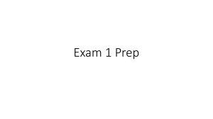 Exam COMP 305 Prep/Notes
