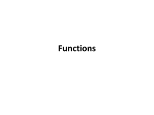 Functions - Parameters and Arguments