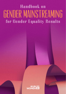 Handbook on gender mainstreaming for GE results UN Women