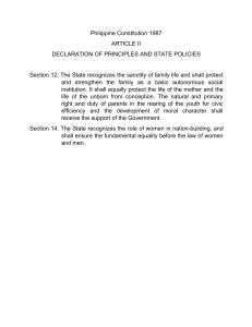 ARTICLE II Sect. 12 and 14 of the Phil. Contitution