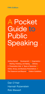 A Pocketguide to Public Speaking