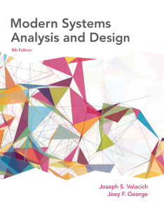 Modern Systems Analysis And Design - Joseph Valacich, Joey George
