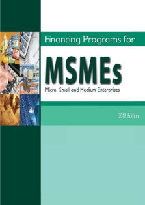 Financing Programs for MSMEs 2012