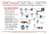 Electrical Power System Engineering Lecture Notes