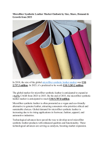 Microfiber Synthetic Leather Market Outlook by Size, Share, Demand & Growth from 2033