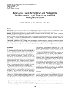 Telemental Health for Children