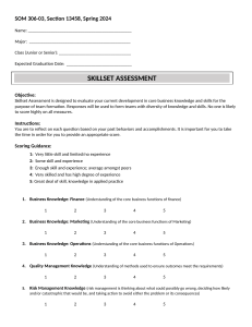 Skillset Assessment Form - Spring 2024 - SOM 306-03 (Section 13458) - Tagged