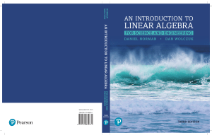 introduction to linear algebra for science and engineering third edition