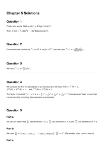 Chapter 5 Solutions: Calculus & Linear Algebra