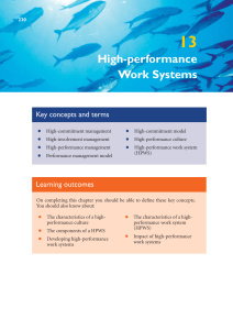High-perfomance Work Systems