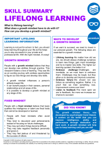 LL1 Skills Summary Lifelong Learning
