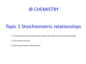 topic 1 stoichiometric relationships 1.1 to 1.3