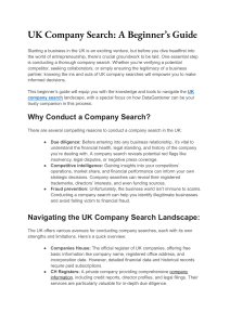 UK Company Search  A Beginner’s Guide