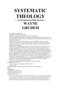 Systematic Theology - Wayne Grudem