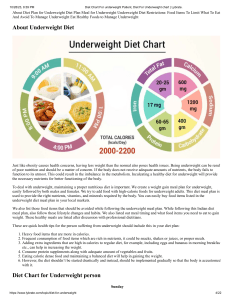 Diet Chart For underweight Patient, Diet For Underweight chart   Lybrate 