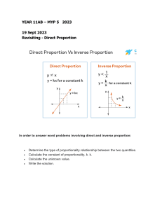 YEAR 10AB Revisiting Direct   Inverse Proportion