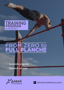 Full Planche Training Program: Zero to Full