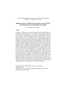 Buckling analysis of cold-formed members CUFSM