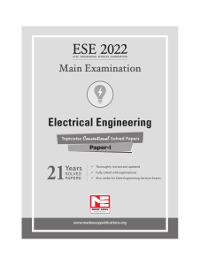 EE ESE Mains Solved Papers-I 2022