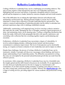 Reflective Leadership Essay