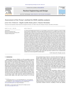 (AR) Assessment of the Prony´smethod for BWR stability analysis