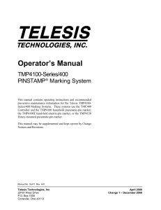 TMC470 Operators Manual