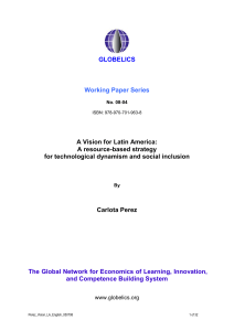 PEREZ A vision for Latin America. A resource-based strategy for technological development and social inclusion