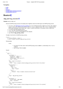 Routers — Sightline REST API Documentation