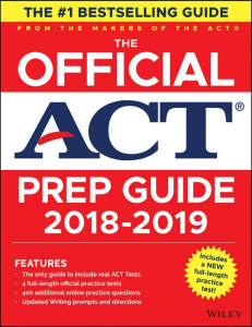 ACT the official act prep guide 2018-2019 edition