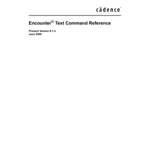 Innovus Encounter® Text Command Reference (2009)