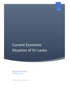 Current economic situation in sri lanka