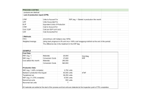 Notes Process Costing