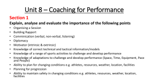 Unit 8 Coaching for Performance - Assignment 1 - Guide