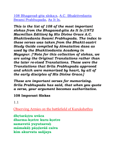 108 Bhagavad Gita verses from Gaurapriya Mtji