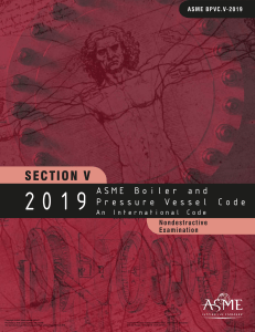 ASME-BVPC Section-V-19 Non Destrutive Examination