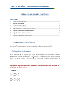 Operations fractions