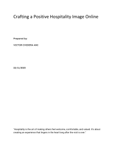 Crafting a Positive Hospitality Image Online