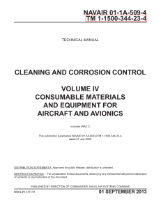 TM 1-1500-344-23-4 Cleaning and Corrosion Control Volume IV Consumable Materials and Equipment for Aircraft and Avionics 1 Sep 13